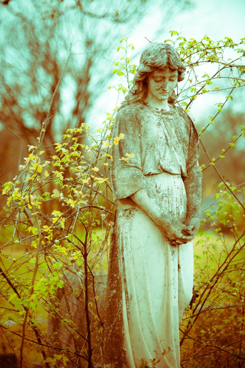 Cemetery Photographyangel Statue Fine Art Photography Etsy