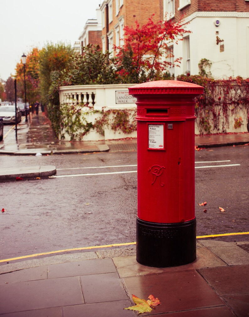 London Photo Royal Mail Red Post England UK art | Etsy