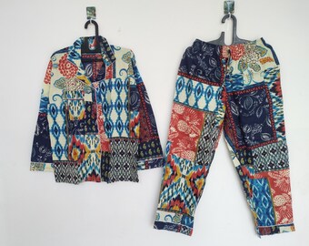 Pijama de algodón hecho a mano: ropa de dormir cómoda, estilo patchwork