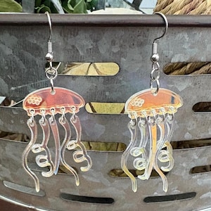 Iridescent Jellyfish Earrings