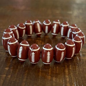 Football Beaded Bracelet: Game Day Jewelry