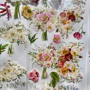 Nastro di fiori primaverili / Campione 200 cm / Nastro washi / Fiori da matrimonio, bouquet, ghirlanda / Fiori rosa, gialli, blu, bianchi / Fiore di lusso puro