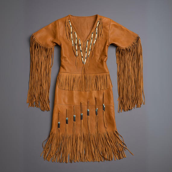 knee length dresses for ladies Leonie Fringe Leather Top - Mahogany Red Leather Fringe Top main image 0