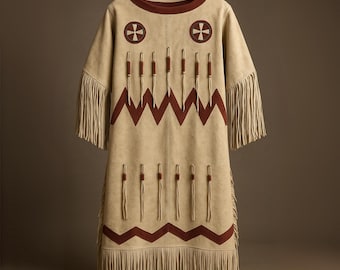 Vintage Fringe Suede Dress – Western Boho Costume, 70s Style