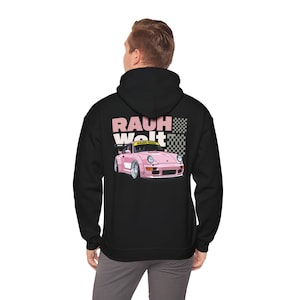 Rauh Welt Lover-hoodie, perfect cadeau voor autoliefhebbers, gezellig sweatshirt voor vrijetijdskleding, geweldig voor verjaardagen en feestdagen, RAUH-Welt