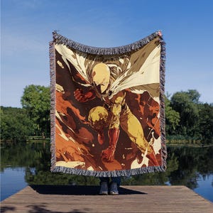Anime Woven Blanket, Soft Cozy Tapestry Throw, Anime Woven TV Blanket, Otaku Wall Hanging Room Decor, Kawaii Bed Blanket, Anime Lovers Gift