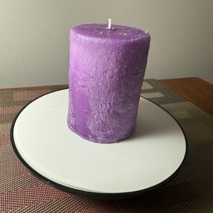 Maroon Pillar candle , 3” diameter 5” tall, strawberry scent