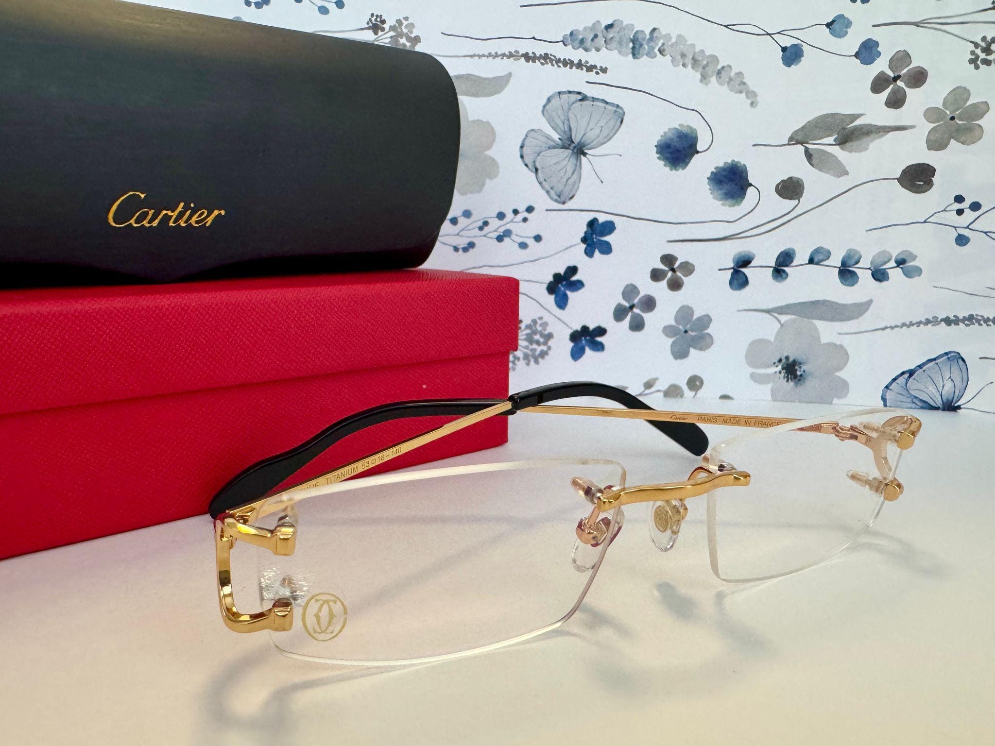 Rimless cartier sunglasses - Etsy 日本