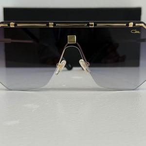 Okulary przeciwsłoneczne Cazal Black Gold Temples, Vintage CAZAL Black Shade Lens Trendy Eyewear, Prezent dla niej, dla niego, Okulary unisex, Prezent na Dzień Ojca