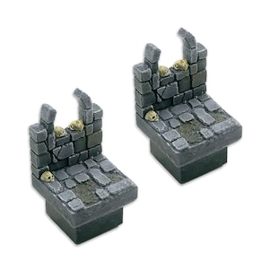 Mauer mit zerbrochenem Fenster (2er Pack), Ultimative Dungeon - D&D RPG Tabletop Dungeon Tiles