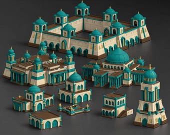 The Fortress Oasis of Ma'rut - Terrain Bundle - D&D Fantasy Themed Terrain Bundle
