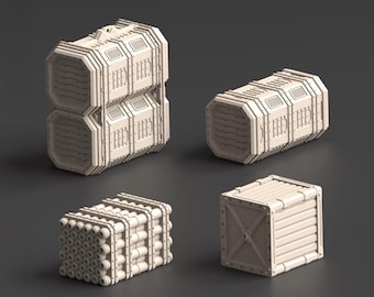 Storage Containers, Kalthan - Grimdark Themed Wargaming Terrain