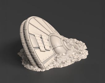 UFO Wreckage, Warpzel Space Program - Grimdark Themed Wargaming Terrain