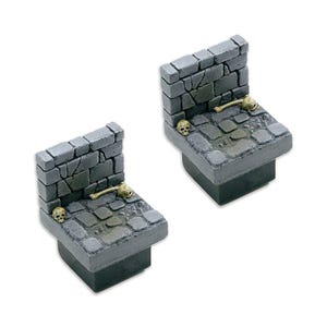 Wall with Skulls (2 Pack), Ultimate Dungeon - D&D RPG Tabletop Dungeon Tiles