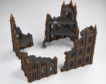 Corner Ruins Bundle, Emerita - Terrain Bundle - Grimdark Themed Wargaming Terrain Bundle