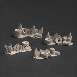 Ork Obstacles, Warpzel-1A Settlement - Grimdark Themed Wargaming Terrain
