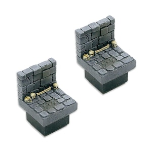 Wall with Skulls 2 (2 Pack), Ultimate Dungeon - D&D RPG Tabletop Dungeon Tiles