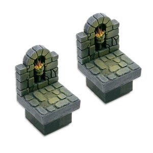 Lit Torch (2 Pack), Ultimate Dungeon - D&D RPG Tabletop Dungeon Tiles