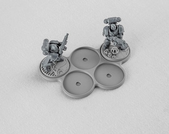 Bandejas de Movimento para Miniaturas de 32 mm - Terreno para Jogos de Guerra com Tema Sombrio