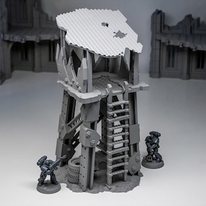Watch Tower, Warpzel-1A Settlement - Grimdark Themed Wargaming Terrain