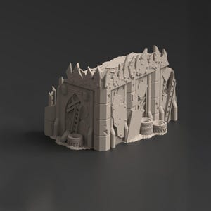 Corner Ruins, Warpzel-1A Settlement - Grimdark Themed Wargaming Terrain
