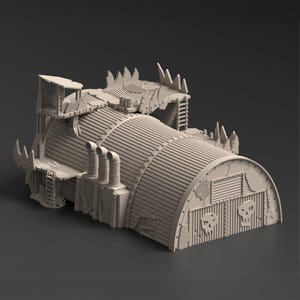 Hangar, Warpzel-1A Settlement - Grimdark Themed Wargaming Terrain