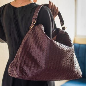 Bolso de mano de piel vegana suave para mujer, bolso de hombro para mujer, bolso de mano holgado tipo hobo para la vida laboral, cartera para mujer, regalo de cumpleaños para ella