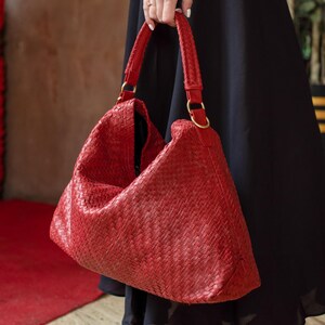Bolso de mano de piel vegana suave para mujer, bolso de hombro para mujer, bolso de mano holgado tipo hobo para la vida laboral, cartera para mujer, regalo de cumpleaños para ella