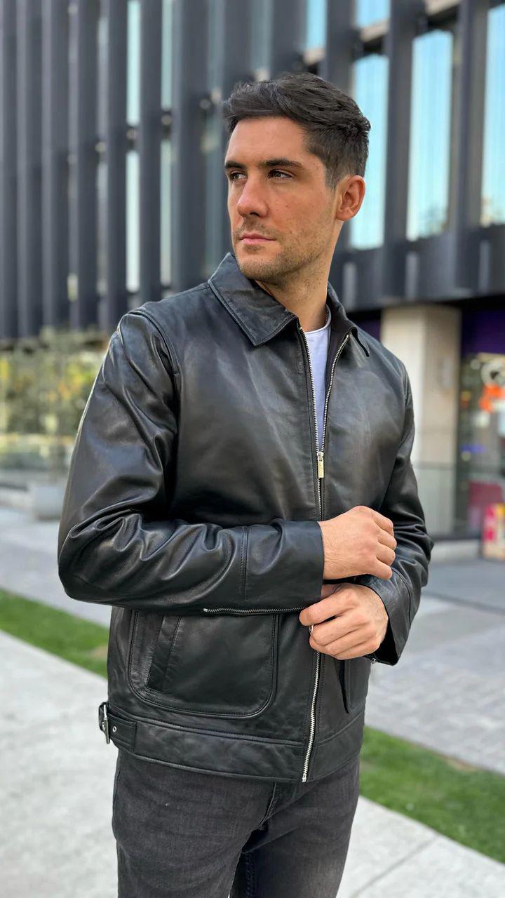 Genuine Sheep Leather Bomber Jacket: Moto Racing Style - Etsy Canada