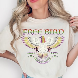 Free Bird Tee, Comfort Colors Band TShirt, Old School Band T-shirt, Retro Music Shirt, Rock Band Tee, Trendy Shirts