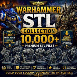 Warhammer 40K STL メガパック – スペースマリーン、ケイオス、ティラニッド、地形、軍隊バンドル – 究極の Warhammer STL コレクション。