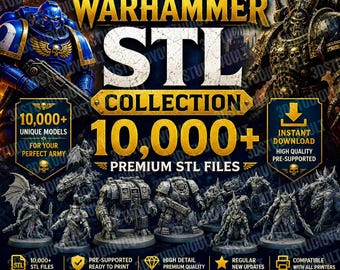 Warhammer 40K STL Mega Pack – Bundel Space Marines, Chaos, Tyranids, Terrain & Armies – Ultimate Warhammer STL Collection..