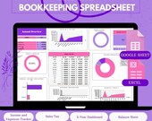 Small Business Bookkeeping Excel & Google Sheets Template (Digital Download)