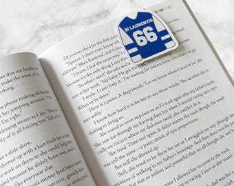 Off Campus Ice hockey themed magnetic bookmarks