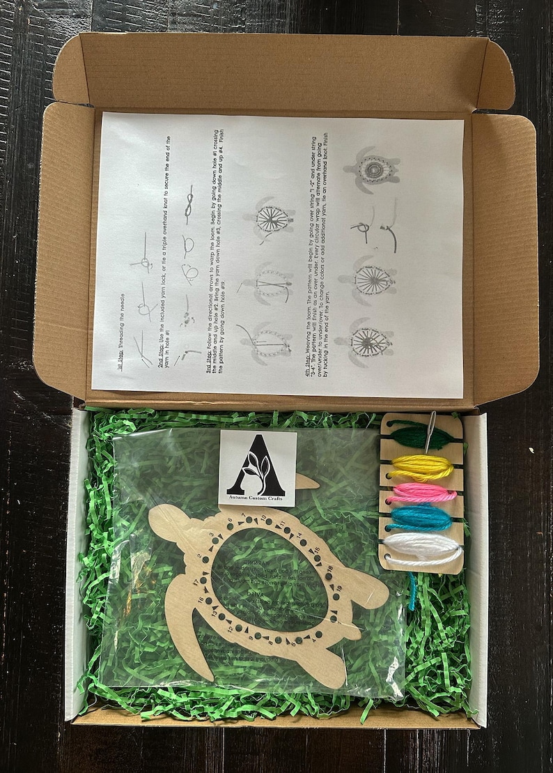 String Loom Turtle Custom Turtle Circular Weaving Loom Kit - Etsy