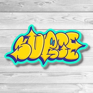 SURGE Graffiti Sticker: Urban Street Art Vinyl Decal