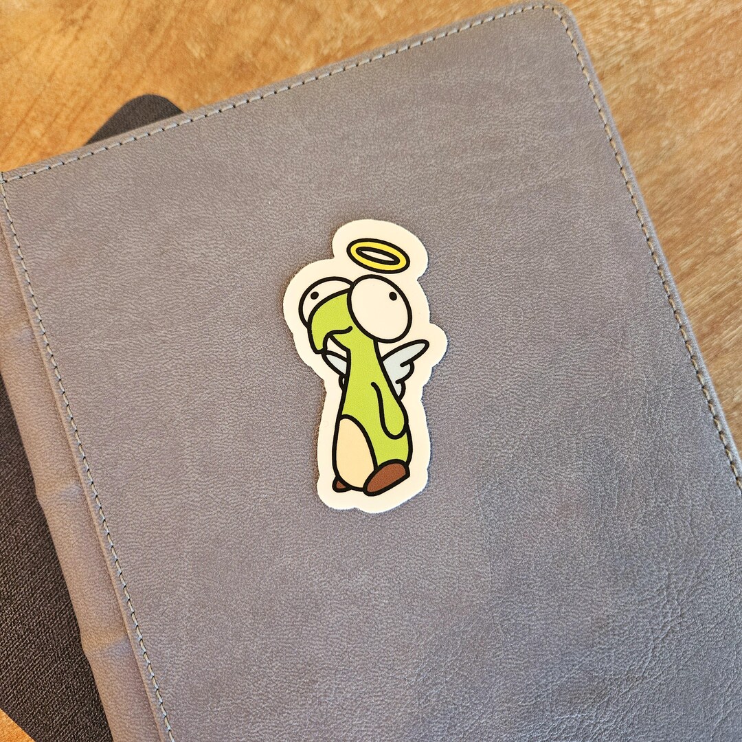 Cute Cartoon Vinyl Sticker, Derpy Monster Angel Sticker,1.4” X 2.5 ...