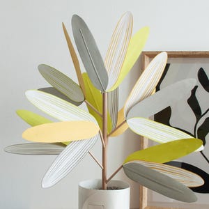 Lady Palm di carta / Piante di carta / Fiori di carta / Regalo per il primo anniversario / Regalo per la Festa della Mamma / Fiori in vaso