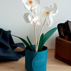 Orchidea di carta / Fiori di carta / Piante di carta / Regalo per il primo anniversario / Regalo per la Festa della Mamma / Fiori in vaso