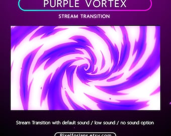 Light Purple Vortex Stream Transition | Cute Purple Stream Stinger, Animated Stream Transition, Colorful Stream Transition, Stinger Twitch