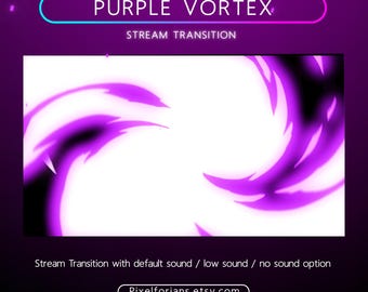 Light Purple Vortex Stream Transition | Cute Purple Stream Stinger, Animated Stream Transition, Stinger Twitch, Colorful Stream Transition