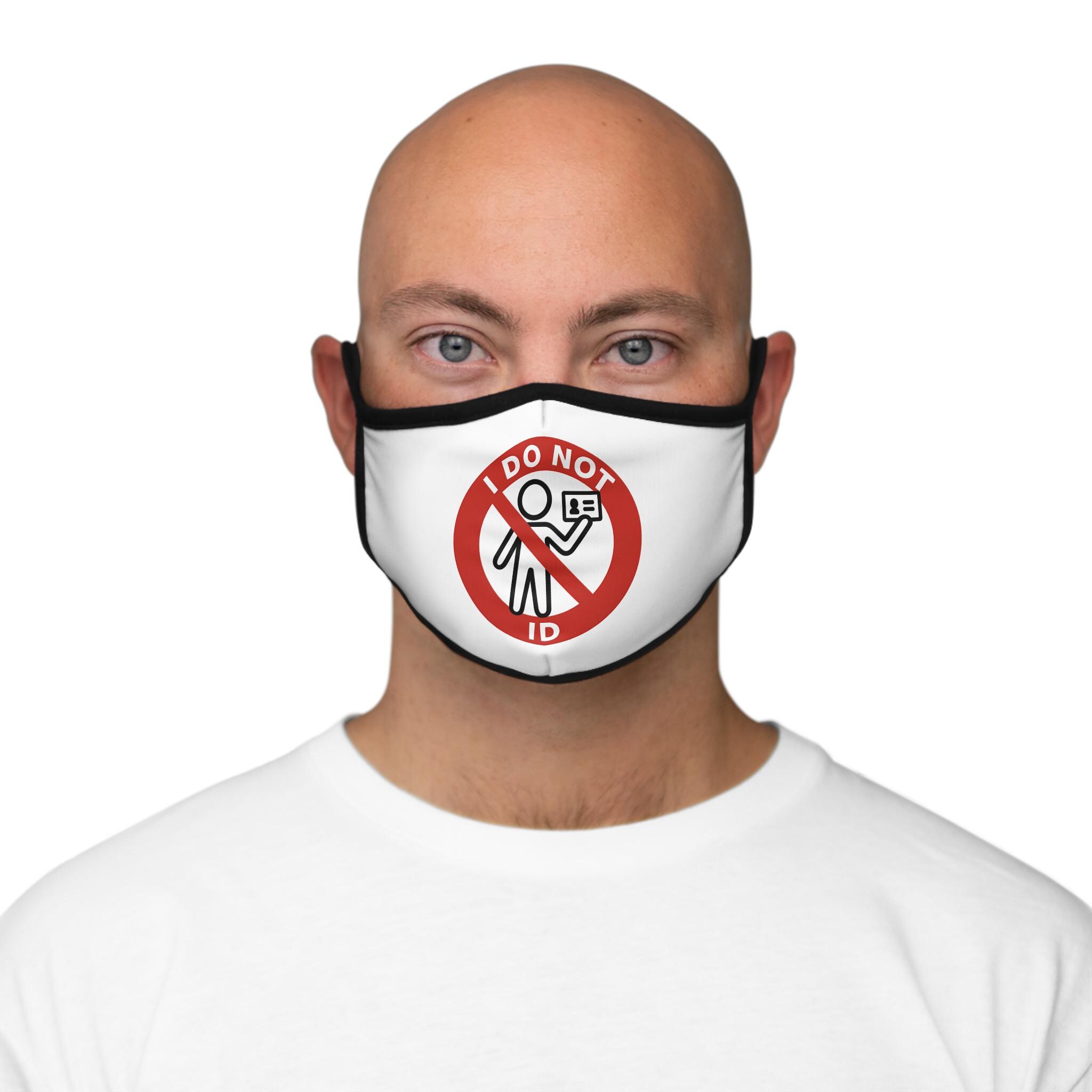 I DO NO ID Fitted Face Mask Design - Stylish Protection, Safe Living Accessories, Unisex Fashion, Birthday Gift, Festival Essential