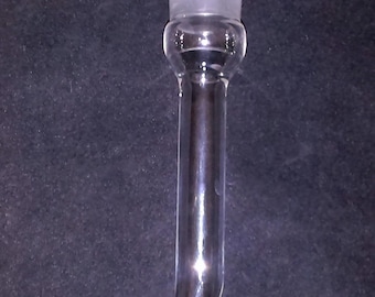 90deg Hookah Glass Tube with Grommet Clear Borosilicate