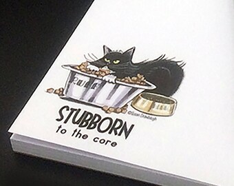 Grumpy cat stationery for cat parent funny black cat to-do list notepad Christmas stocking gift rescue kitty 50 pages 4x6