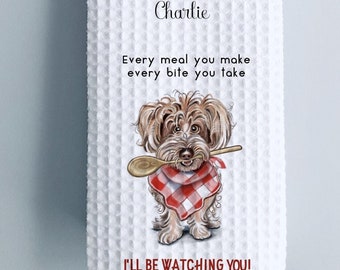 Yorkie Poo Dog Tea Towel, Yorkshire Terrier Gifts, Yorkie Poo Mom, Yorkiepoo, Yorkie Mom, Kitchen Gifts, Yorkie-Poo, Dog Kitchen Towel