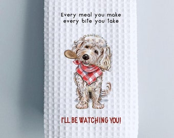 Goldendoodle Tea Towel, Labradoodle Tea Towel, Personalized Doodle Mom,  Dog Dish Towels, Golden Doodle Boy Kitchen Towel, Doodle Gifts