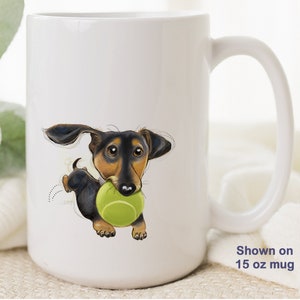 Dachshund personalized dog mug, dachshund art, Dachsund, wiener dog, doxie gift, dachshund humor