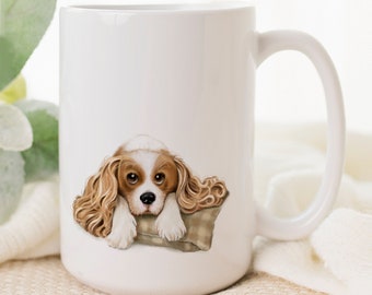 Personalized Cavalier King Charles Spaniel mug, Cavalier Dog, Personalized Dog Mug, Dog Lover gifts, Pet Parent Gift, Dog Mom, 2 sizes