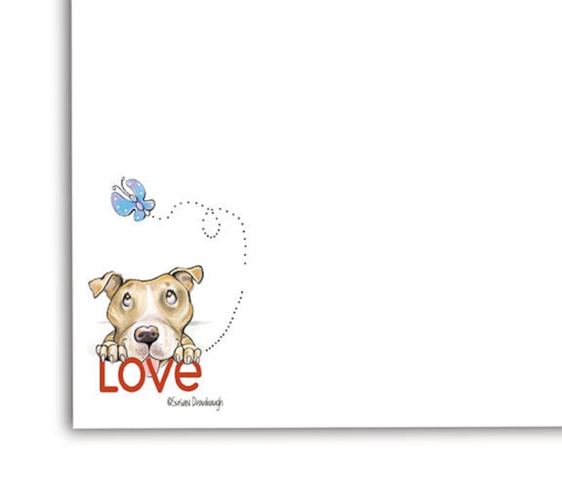Bull Terrier Notepad /& Pencil Gift Set