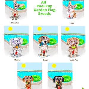 Personalized Golden Retriever garden flags, pool flag, dog yard flag, pool gift, pool decor, can put 2 Playful Pups together on one flag image 4